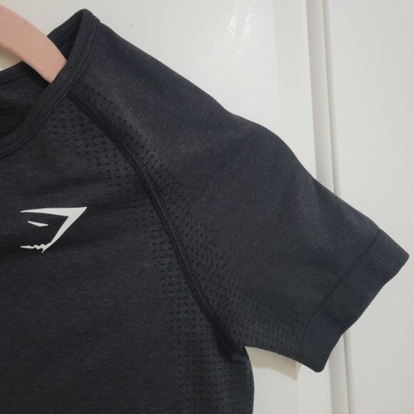 Gymshark Vital Seamless Short Sleeves T-Shirt Black Marl M - Picture 8 of 12